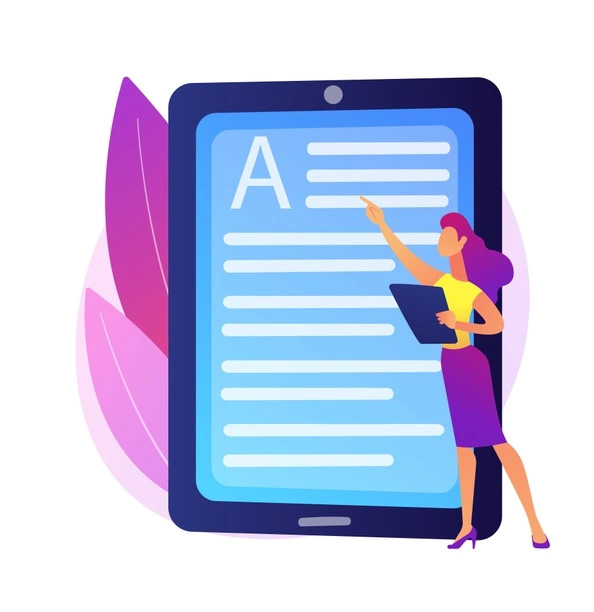 Book online reading vector concept metaphor.